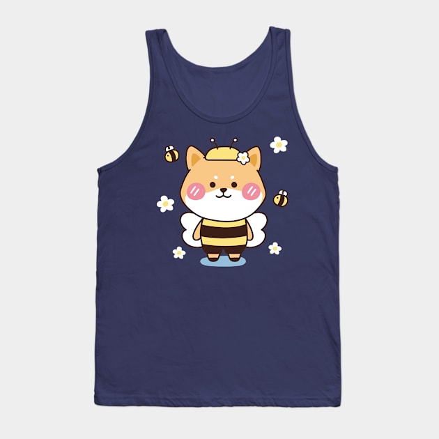 Cute shiba inu bee akita inu shibainu akitainu Tank Top by crocozen